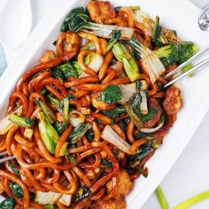 Stir Fried Vegetable Tofu Udon