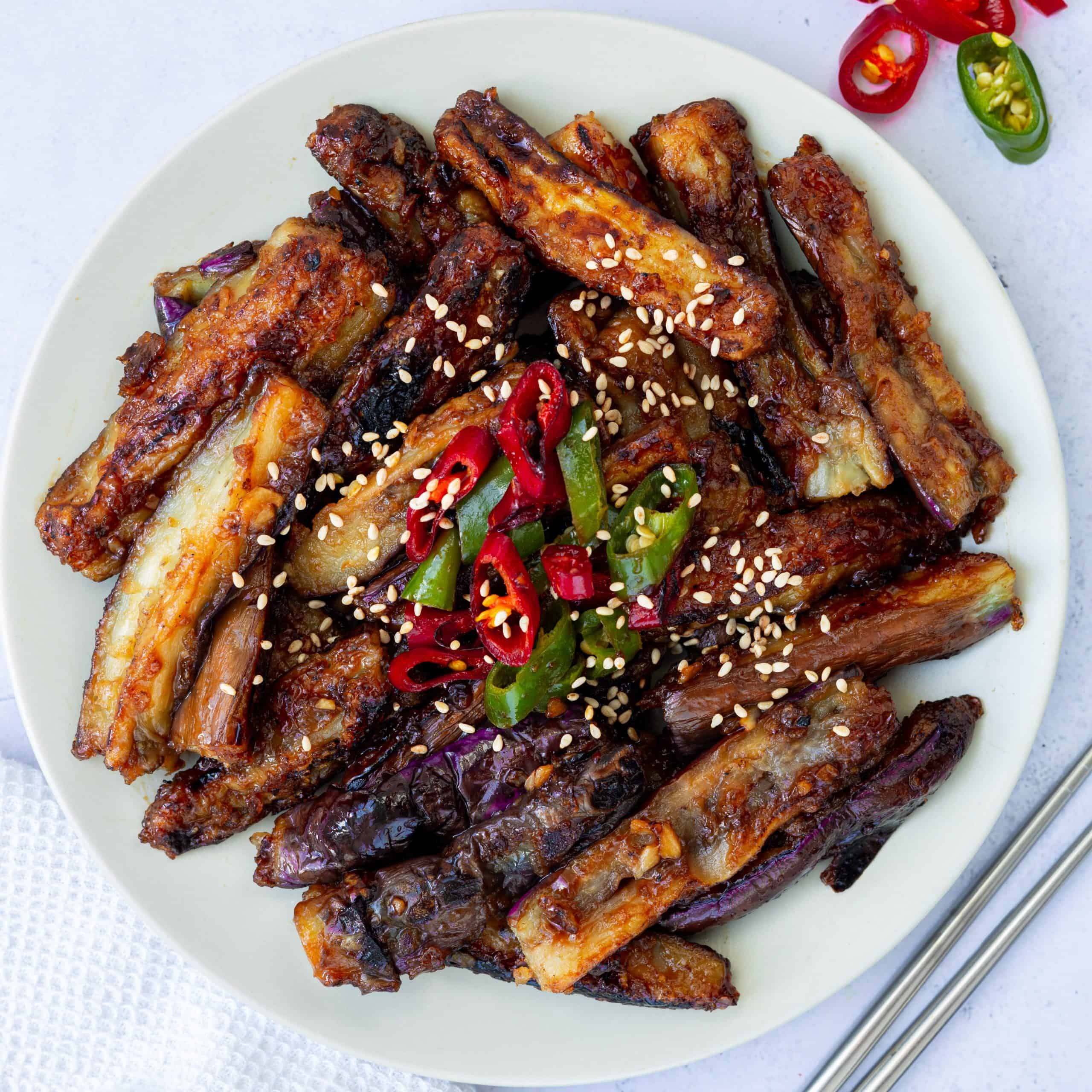 chinese hoisin eggplant stirfry