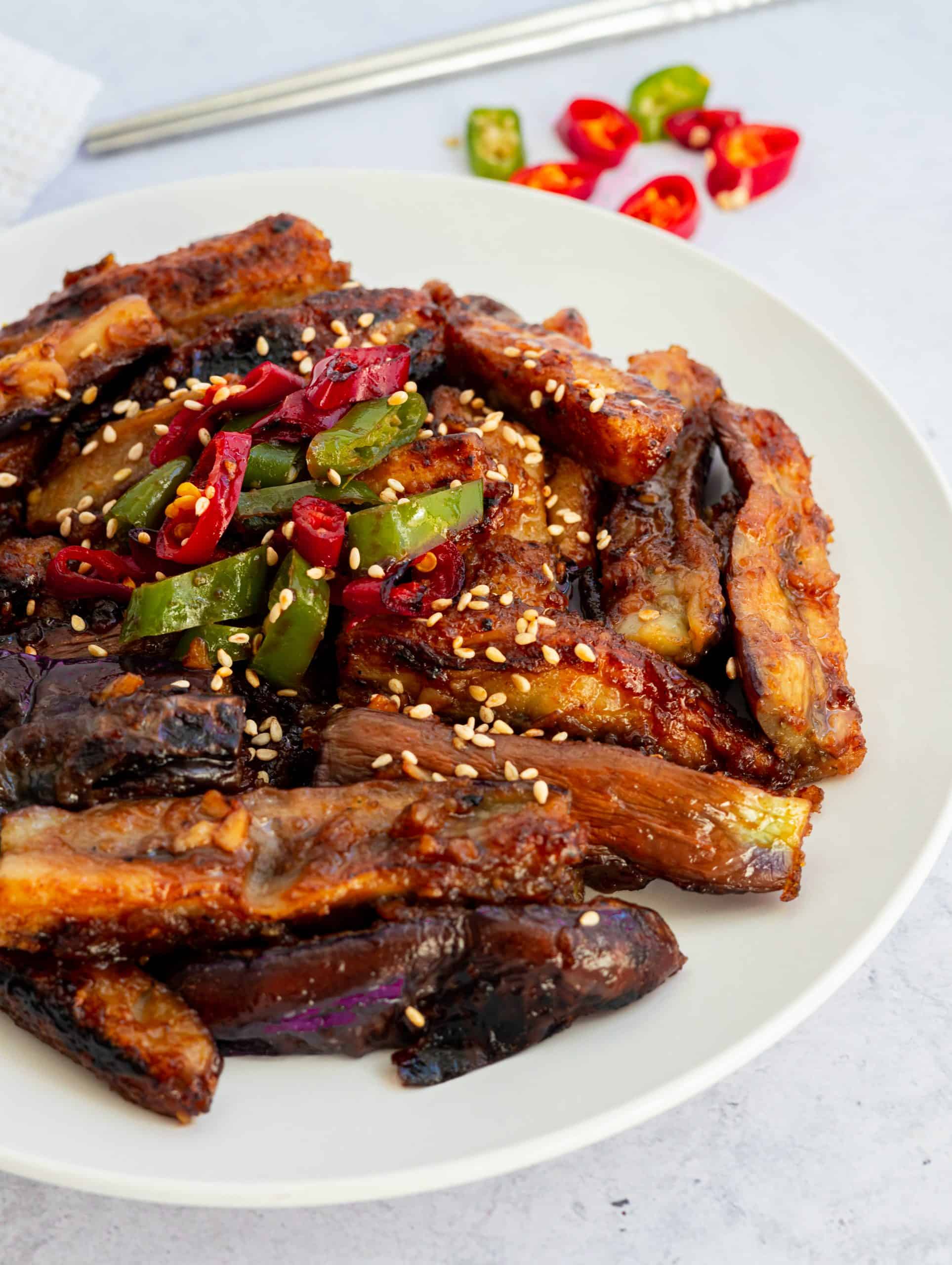 Chinese Hoisin Eggplant stir-fry