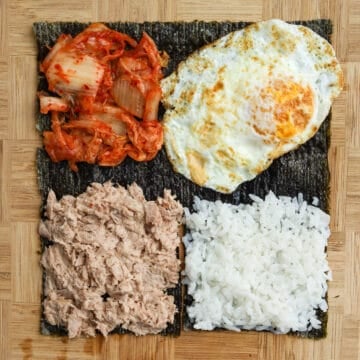 folded kimbap