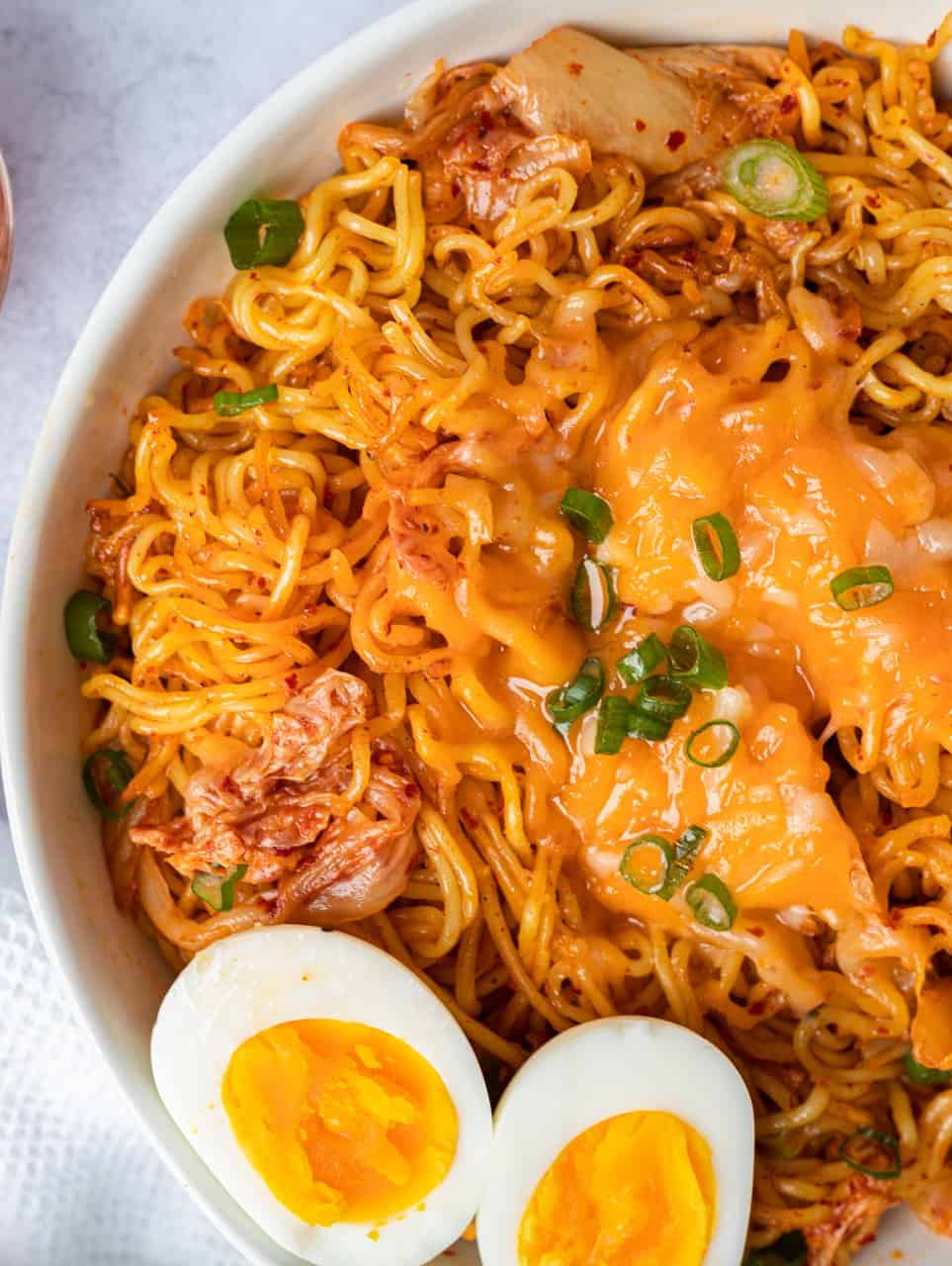 Kimchi Cheese Ramen Stir-Fry