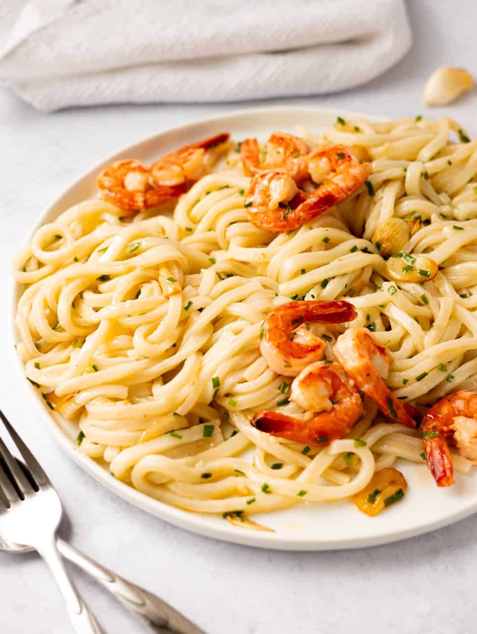 Garlic Butter Shrimp Udon