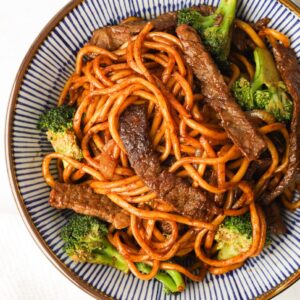 featured image of beef and broccoli noodles