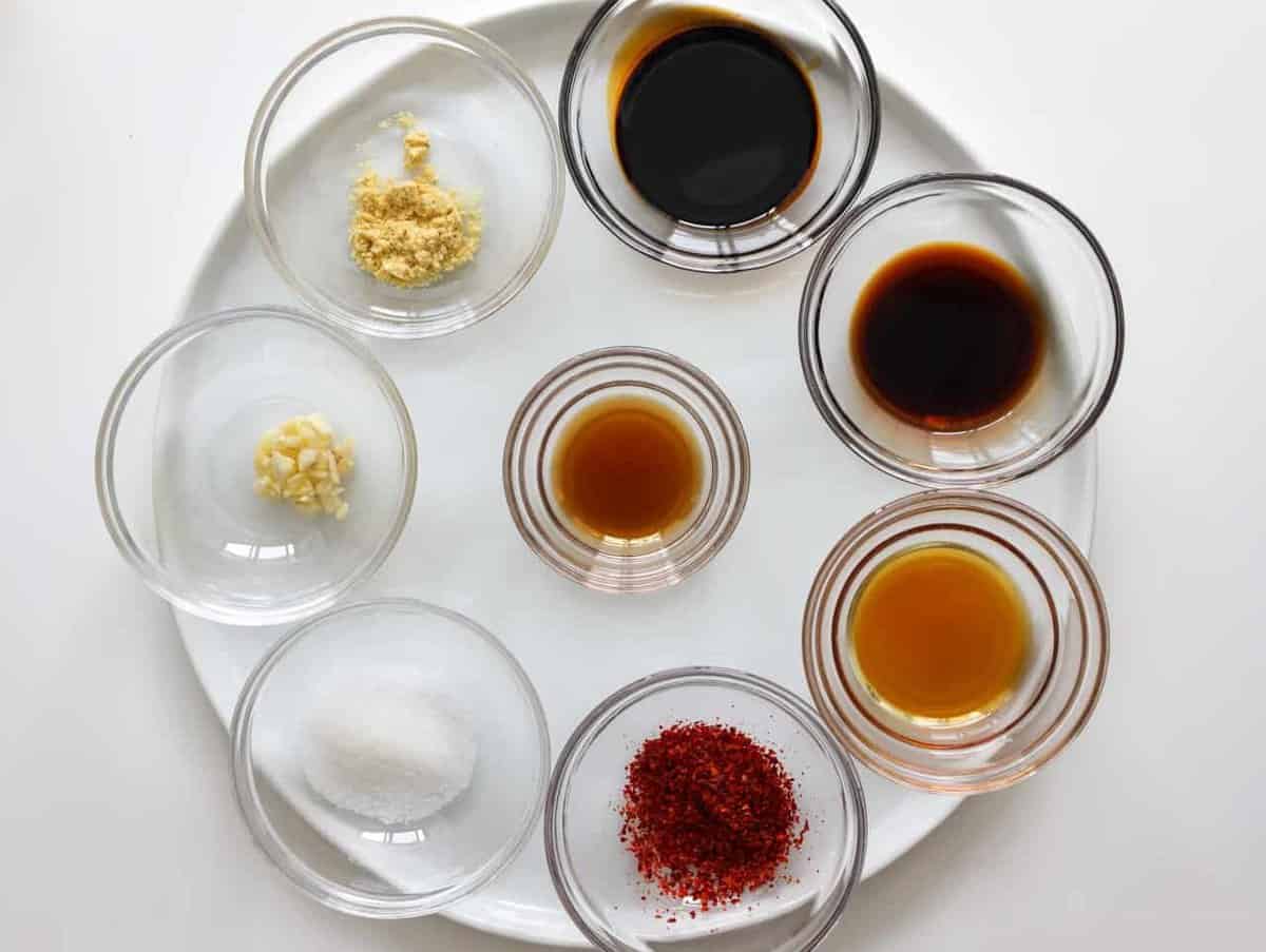 ingredients to make noodle sauce