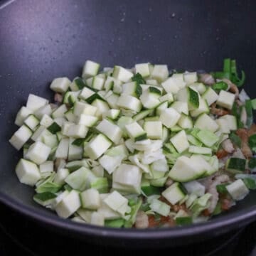 Onion, green onion, zucchini, and cabbage sautéed until crisp-tender.
