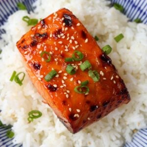 featured image of air fryer teriyaki salmon