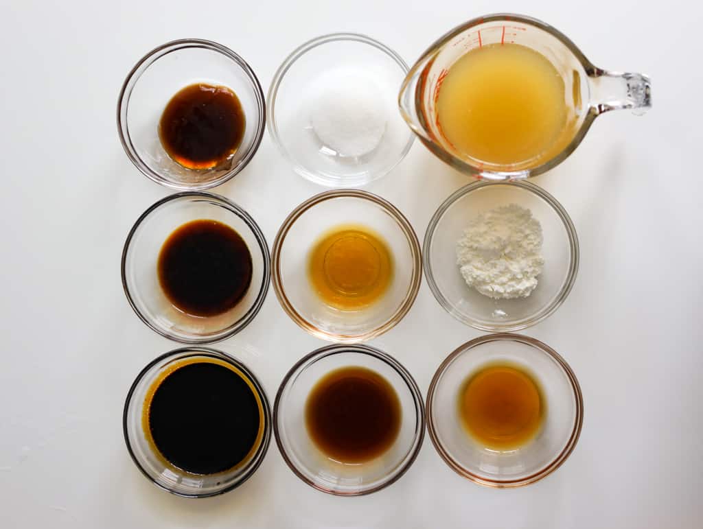 ingredients to make noodle sauce