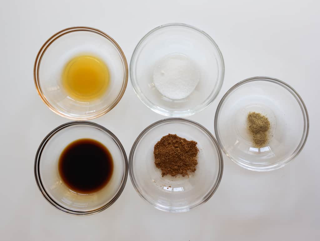 Soy sauce and spices for meat seasoning