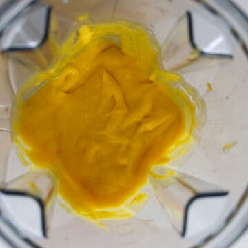 Fresh mango slices blended with sweetened condensed milk.