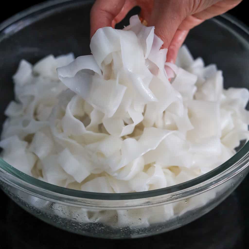 separate rice noodles