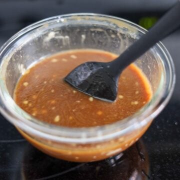 Mongolian beef sauce mixed until smooth.