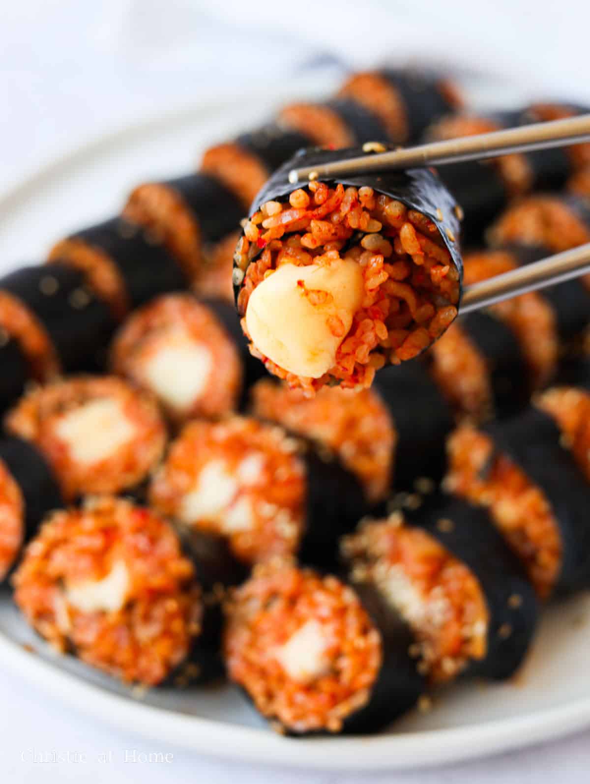 Cheese Kimchi Kimbap