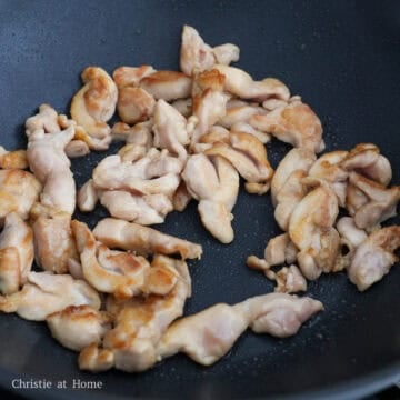 Marinated chicken pieces cooked until golden and fully cooked.