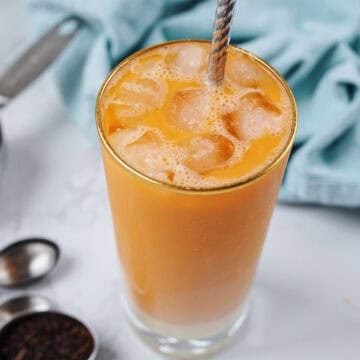 Lastly, pour 1 tablespoon of evaporated milk over each glass and mix to enjoy! Finally feel free to add more condensed milk if you prefer it sweeter.