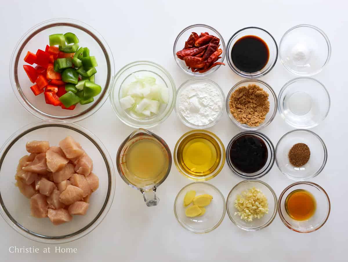 ingredients to make szechuan chicken