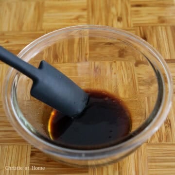 Sauce ingredients combined until the sugar has dissolved.