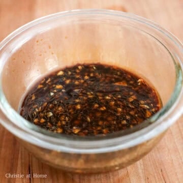 Beef mushroom stir-fry sauce mixed until combined.