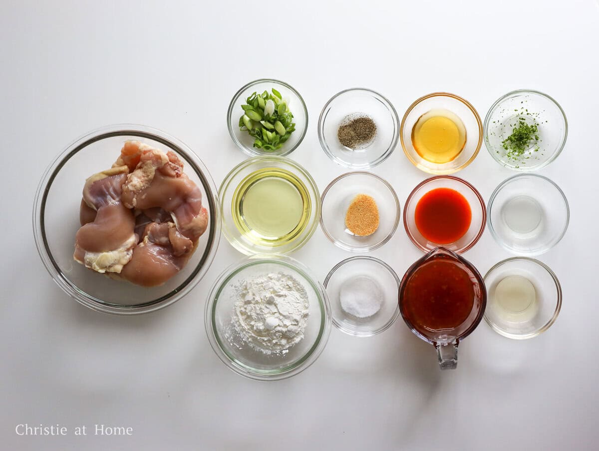 ingredients to make sweet chili chicken