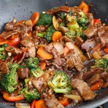 Add cooked beef and toss everything together.